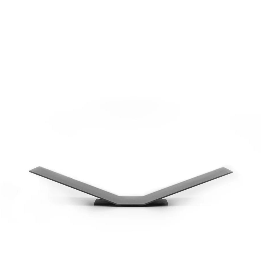 black metal book stand on white background