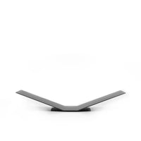 black metal book stand on white background