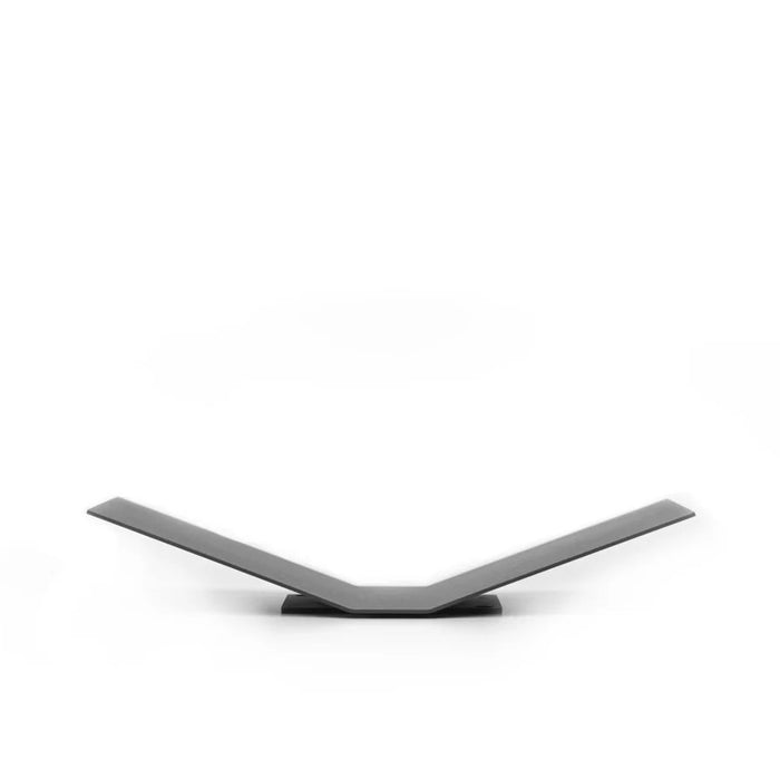 black metal book stand on white background