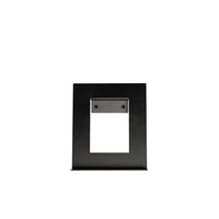 black metal wall stand on white background