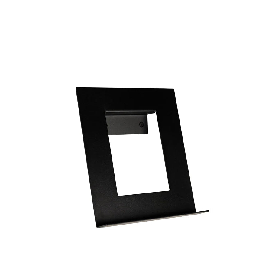 black metal wall stand for book or art