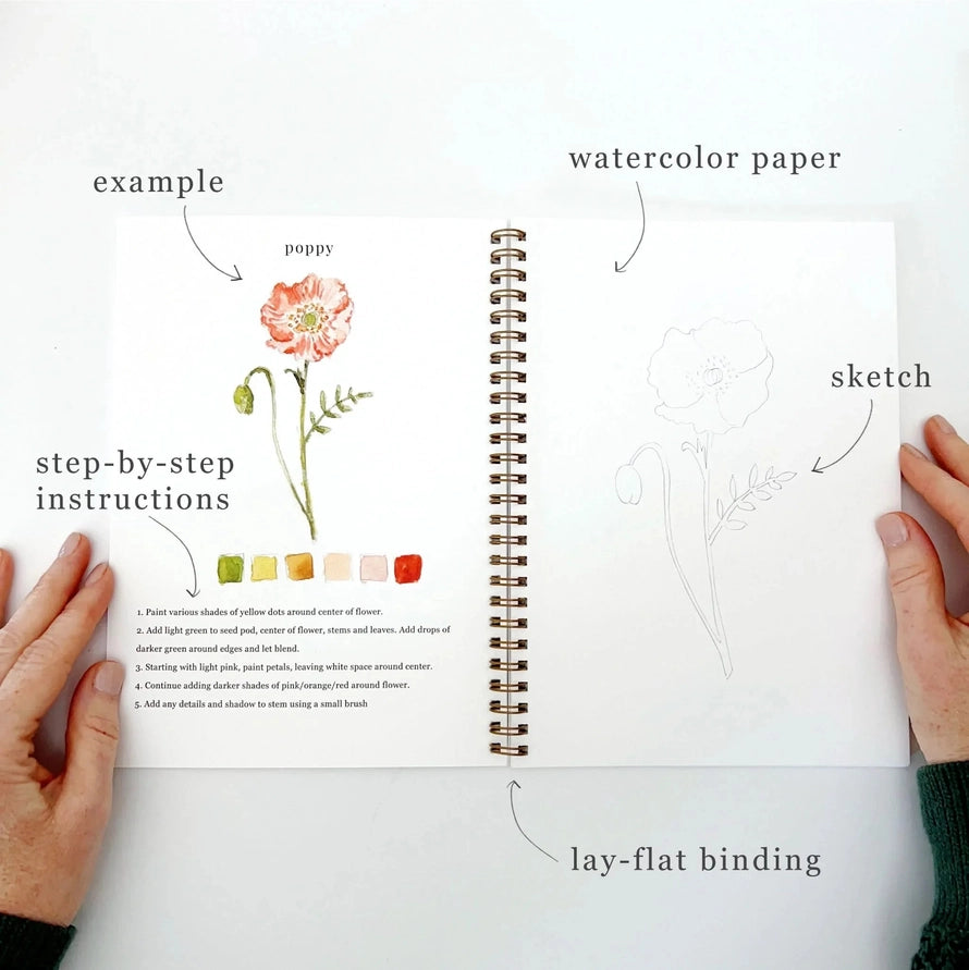 flatly of water coloring book with images and text