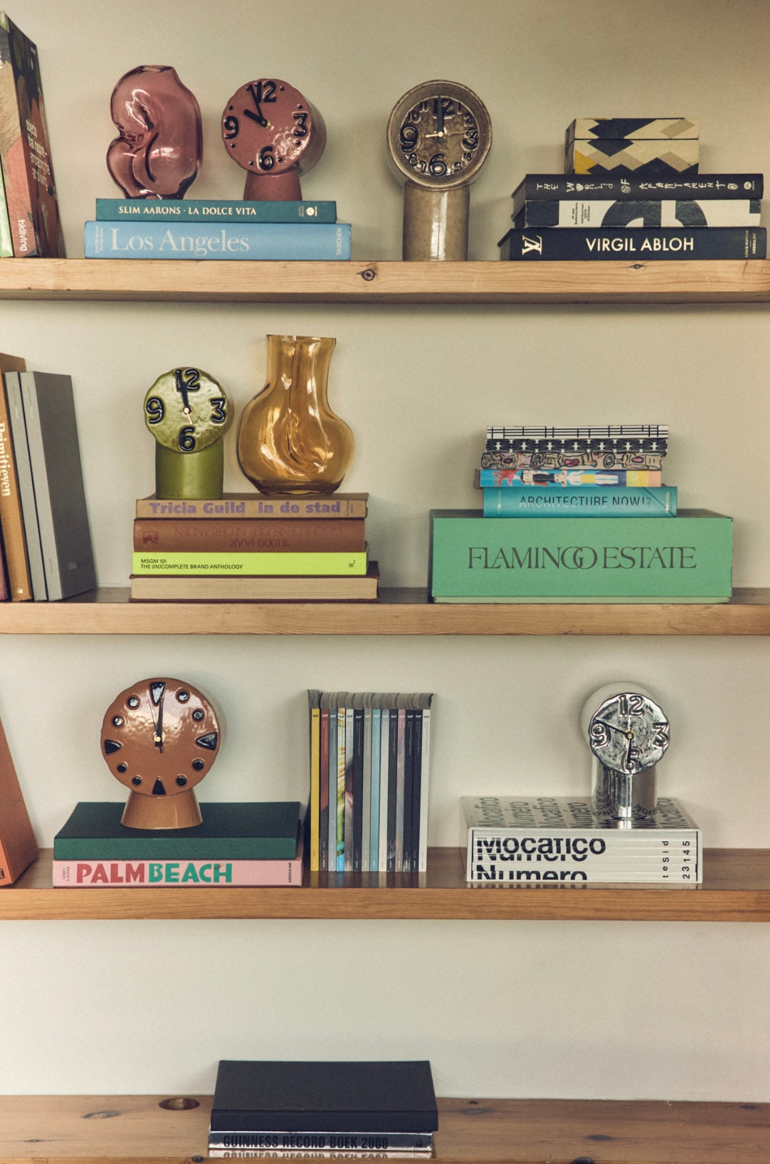 Retro Ceramic Clock Cream