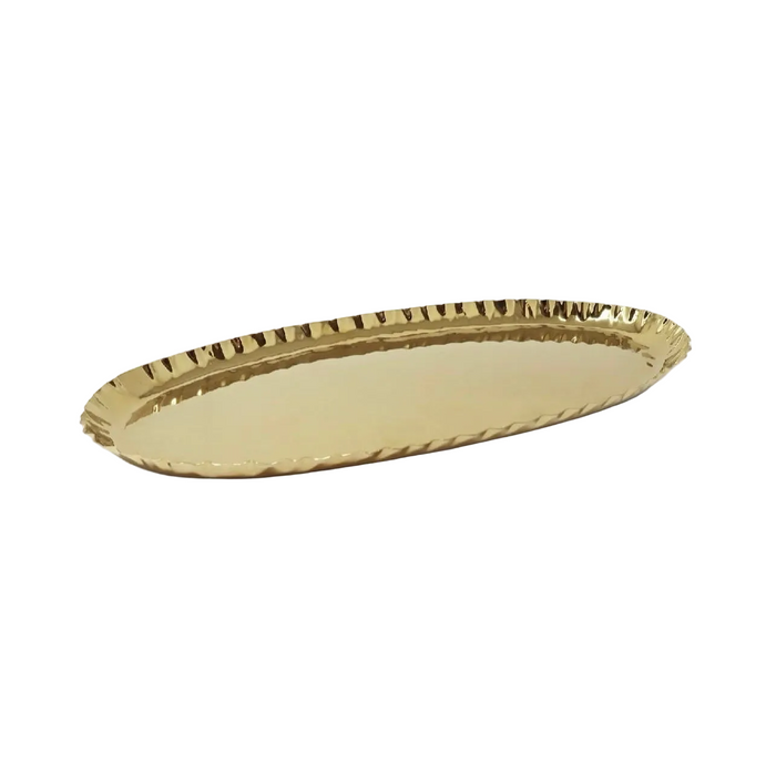Stainless Steel Wavy Serving Tray Gold