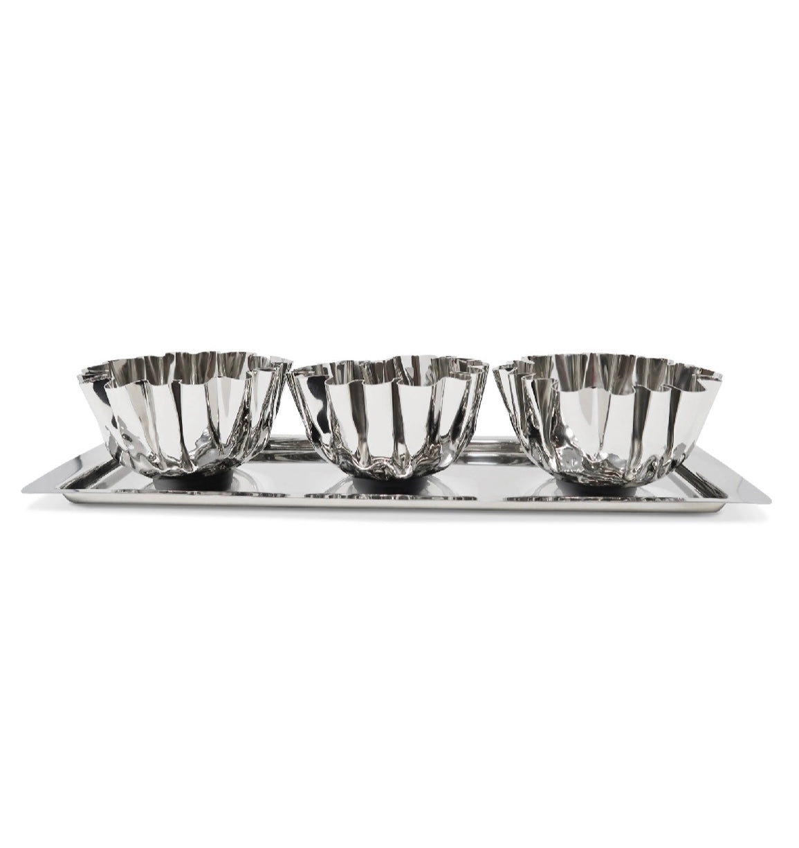 Stainless Steel Relish Dishes & Tray
