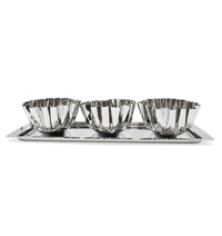 Stainless Steel Relish Dishes & Tray