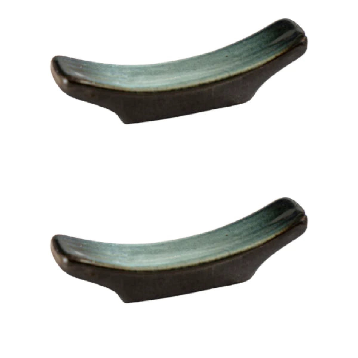 Kyoto ceramics - Porcelain Chopsticks Rest - Green (set of 2)