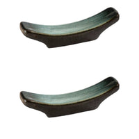 Kyoto ceramics - Porcelain Chopsticks Rest - Green (set of 2)