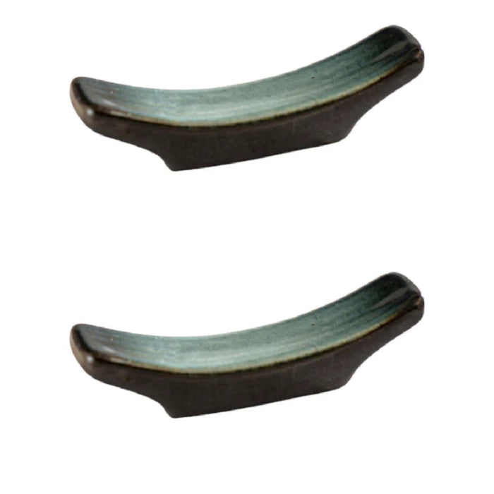 Kyoto ceramics - Porcelain Chopsticks Rest - Green (set of 2)