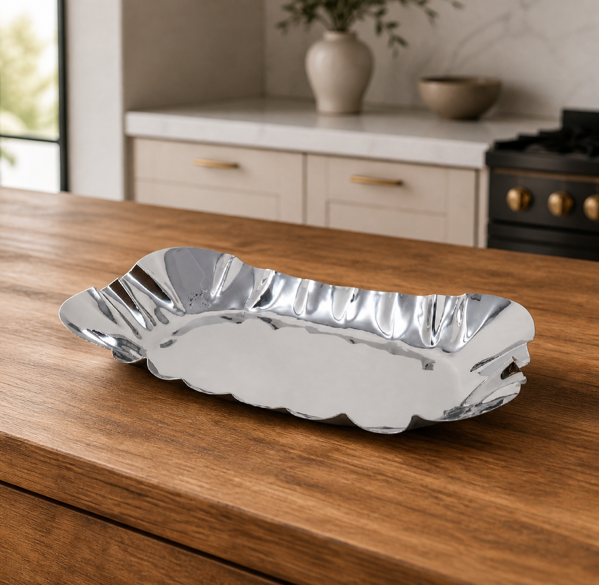 Stainless Steel Wavy Serving Tray