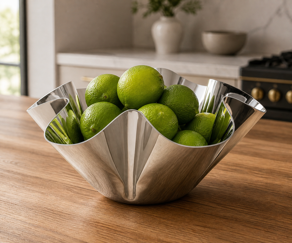 Stainless Steel Wavy Serving Bowl