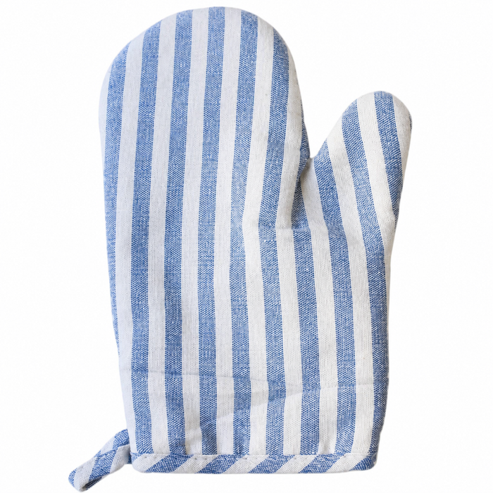 Striped Oven Mitt - Blue