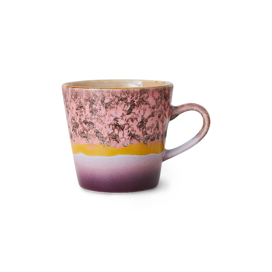 Multicolored mug with gradient design on a white background