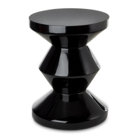 black lacquered stool or accent table 