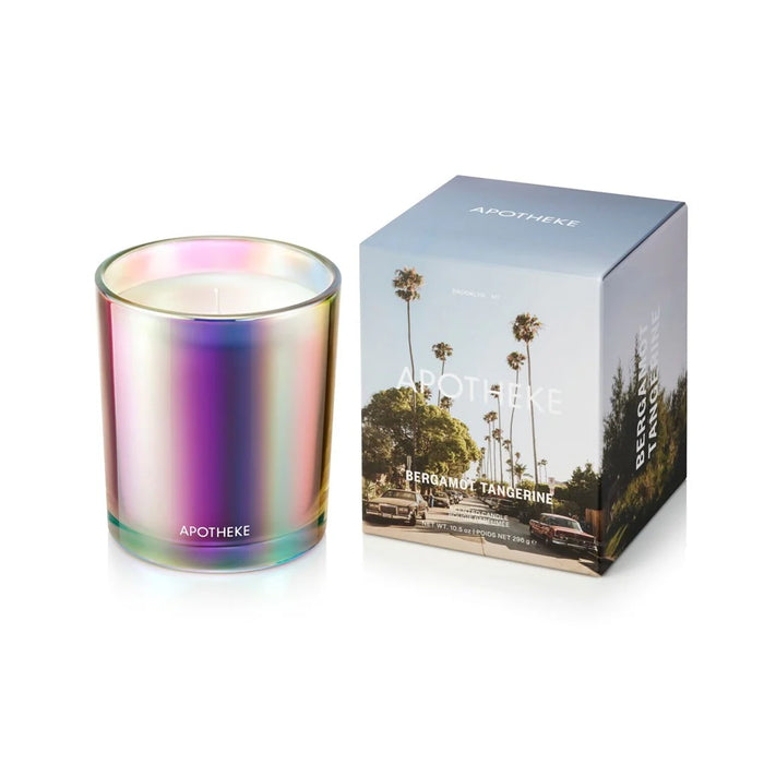 scented candle special edition in shiny container with California Palm tree photo