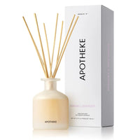 glass vessel with reed diffusers lavender scent