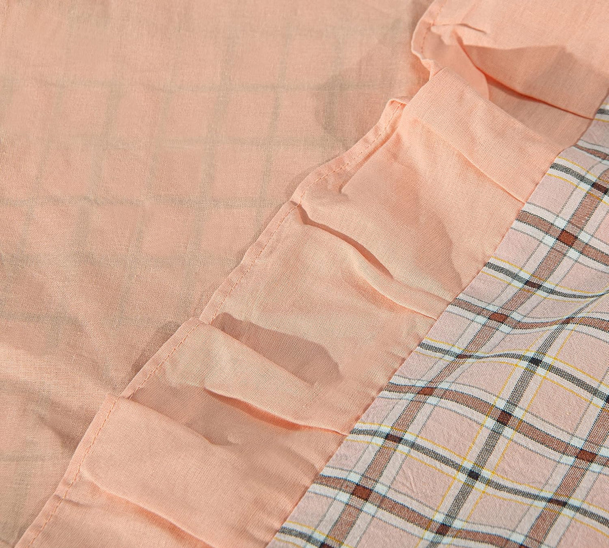 detail of pink ruffled fabric