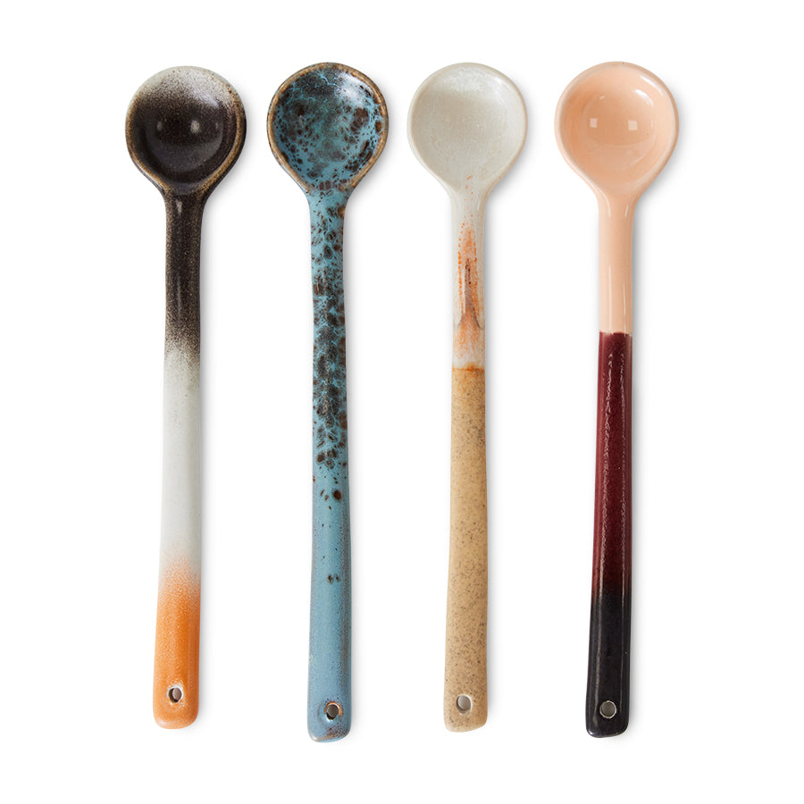 HK living USA ACE7264 spoons Breeze retro style long stoneware