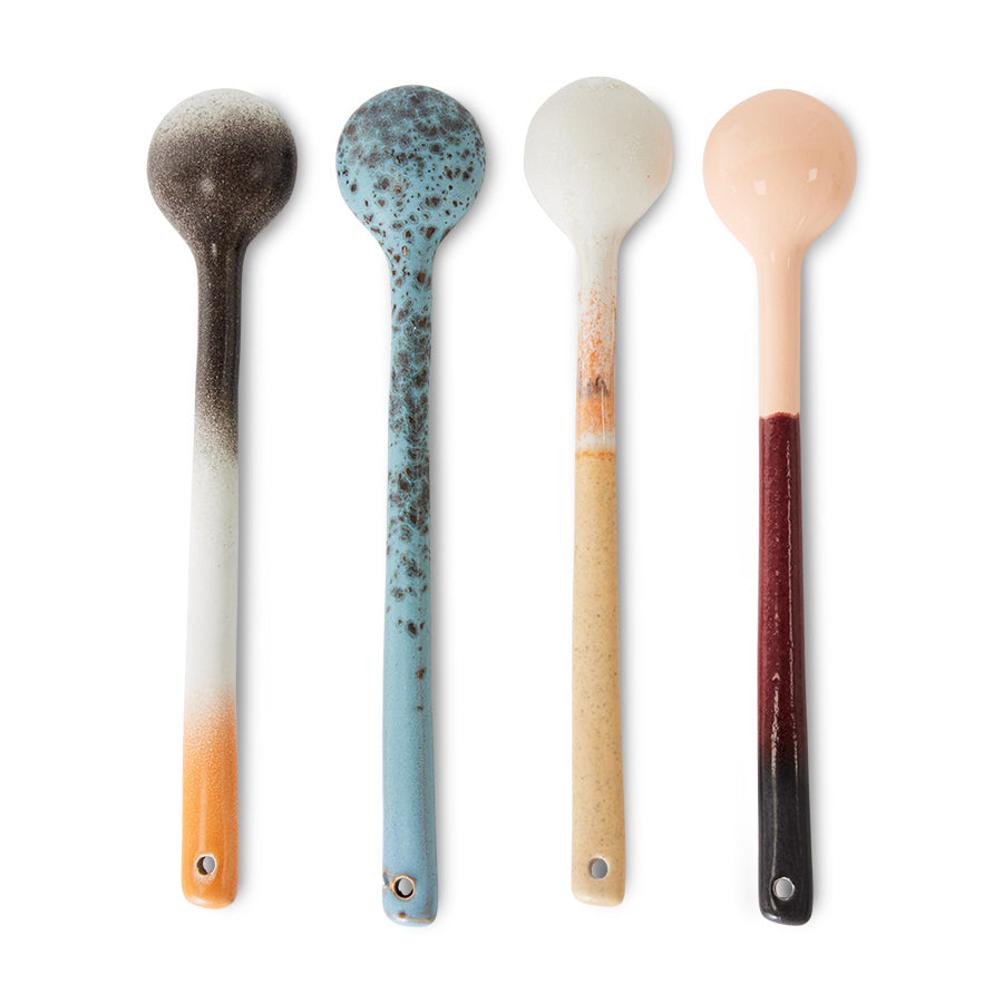 HK living USA ACE7264 spoons Breeze retro style long stoneware