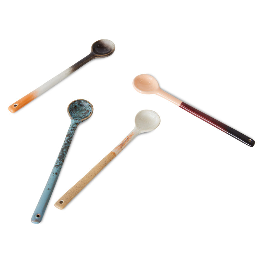 HK living USA ACE7264 spoons Breeze retro style long stoneware