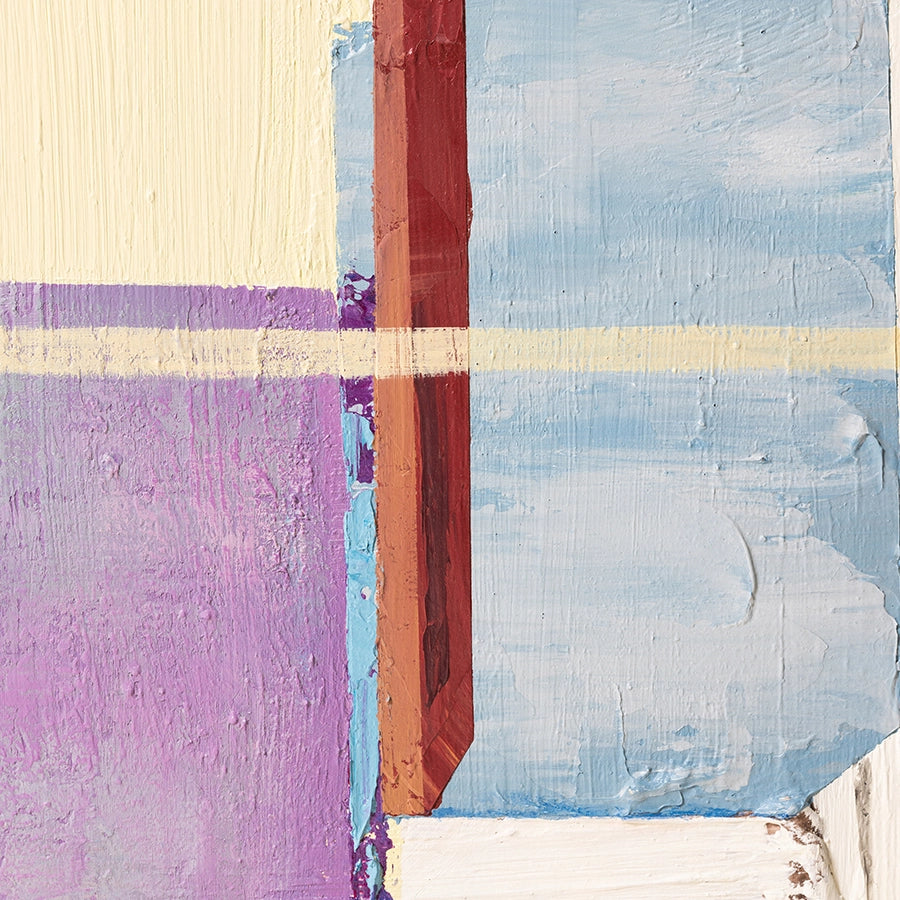 detail of blue and purple paint 