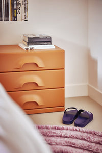 ginger orange chest of 3 drawers