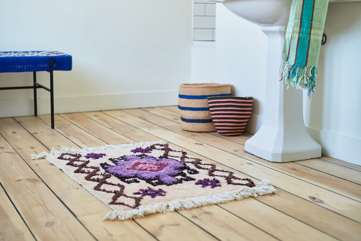 Bohemian bath mat rug