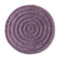 round high and low pile tufted lilac rug