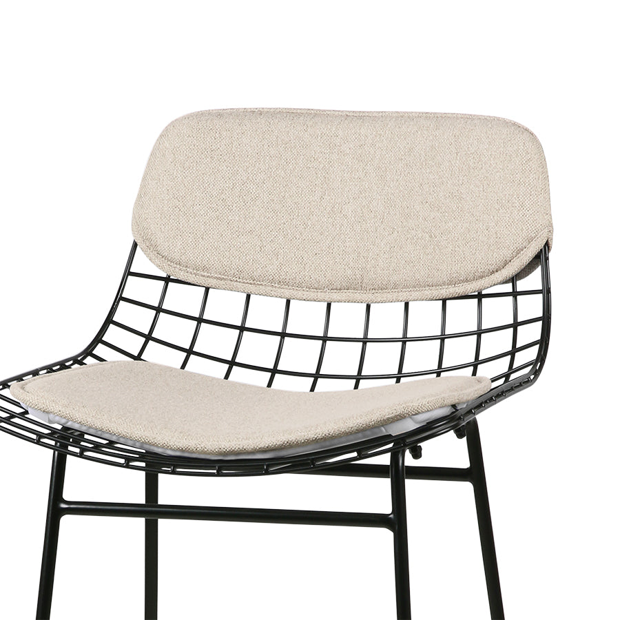 Comfort kit for wire bar stool - Sand