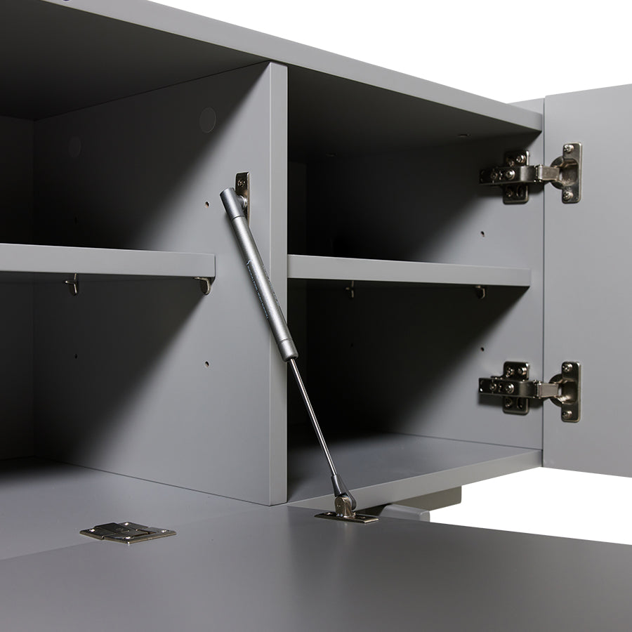 concrete grey tv stand low sideboard