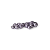 shiny purple iron candle holder made from round bubbles on a white background