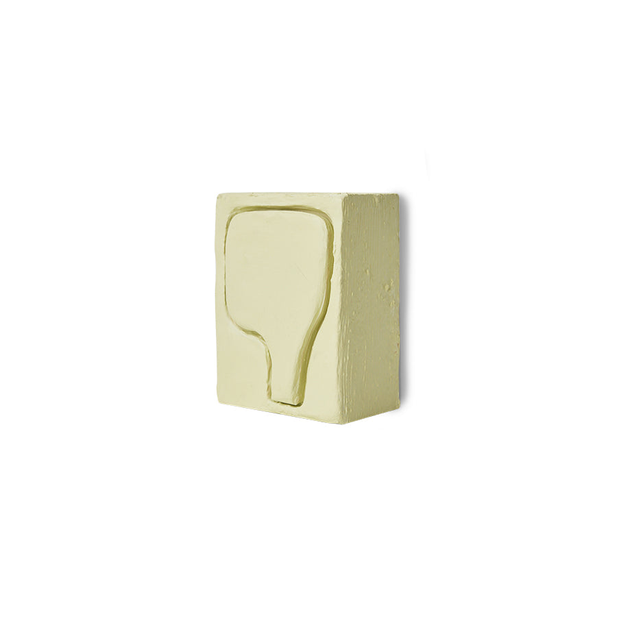 Beige art work with a white background