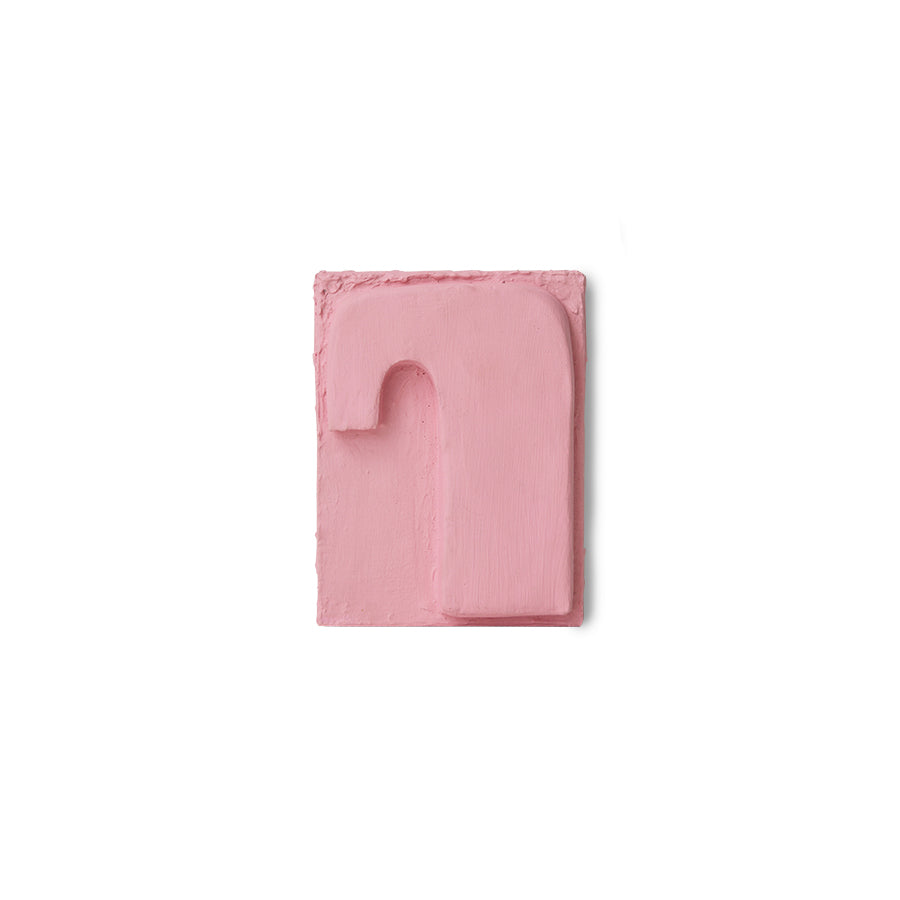 Pink artwork on a white background