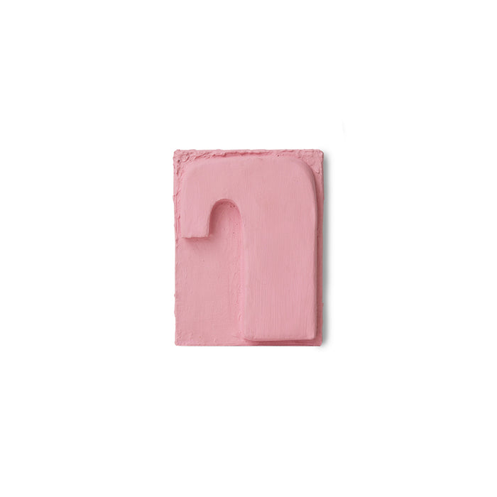 Pink artwork on a white background
