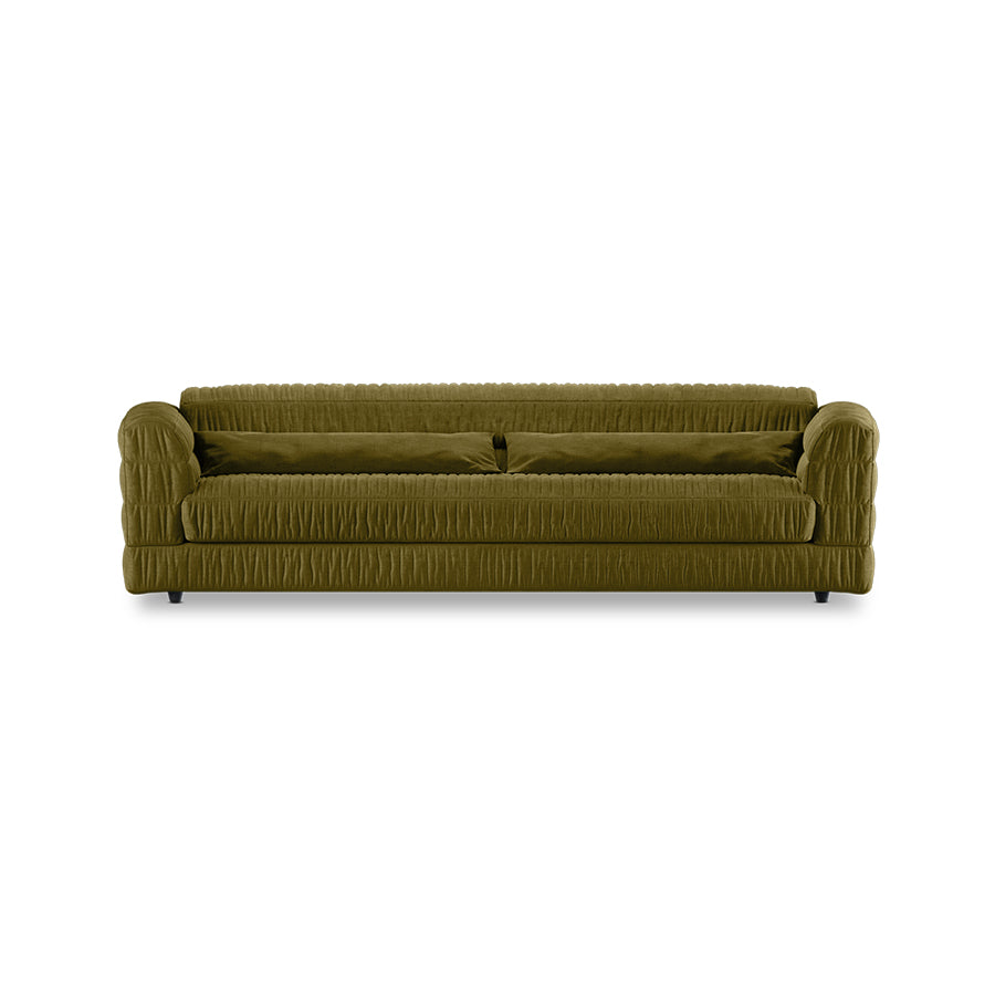 Green sofa on a white background
