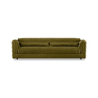 Green sofa on a white background