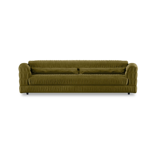 Green sofa on a white background