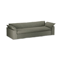 Green sofa on a white background