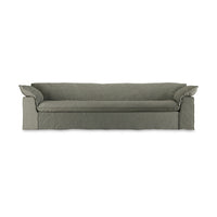 Green sofa on a white background