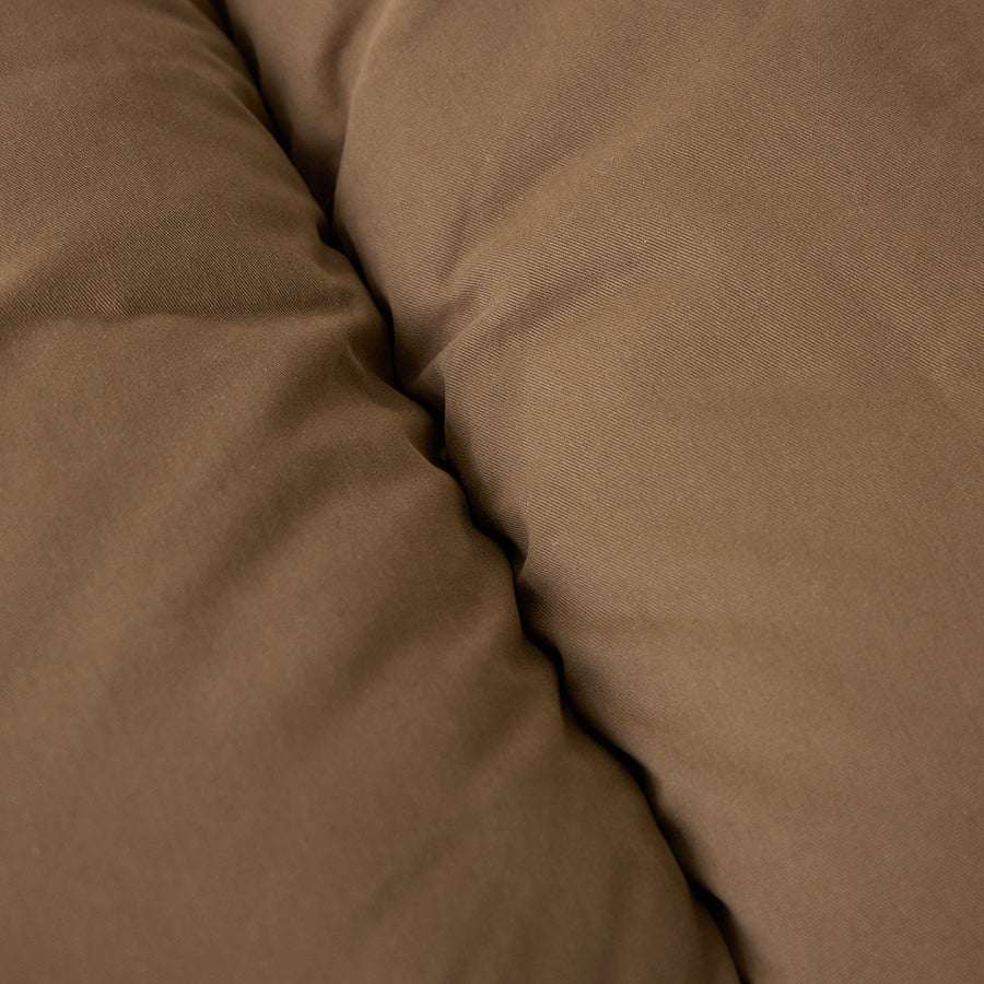 Close-up of brown fabric texture