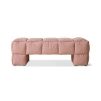 pink quilted modern style bench