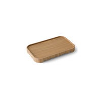 Wooden tray on a white background