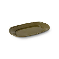 Green aluminum platter on a white background