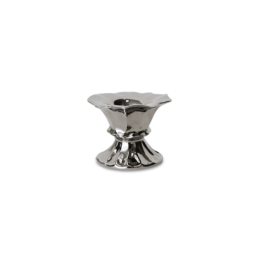 silver colored egg cup