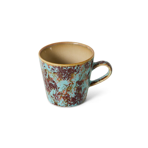 ceramic mug with ear on white background