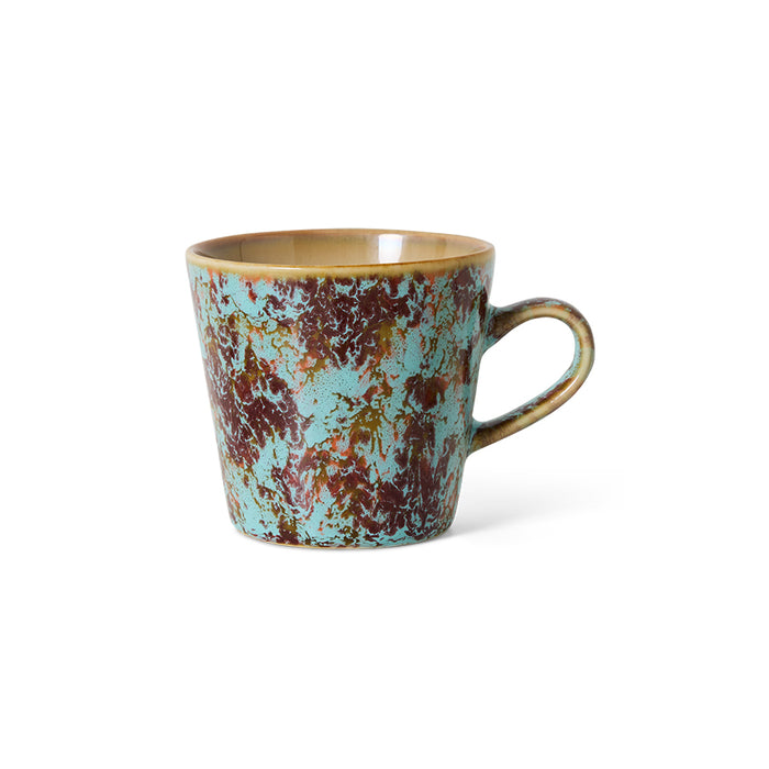 ceramic mug with ear on white background
