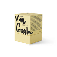 yellow gift box Van Gogh with text on white background