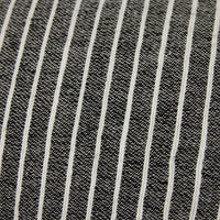 Close-up of black fabric with white pinstripes