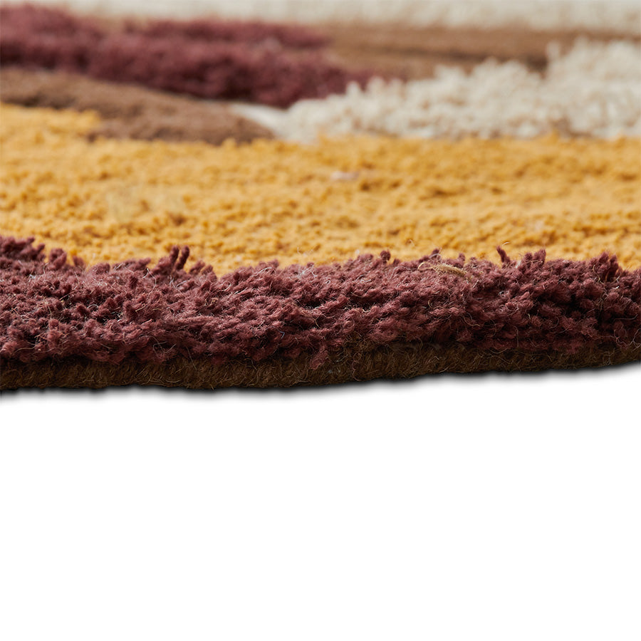 Round Palm Rugs HKLIVING USA TRU0005 round tufted rug Palm Beach multicolor brown tones ...