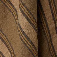 Close-up of brown fabric with striped pattern